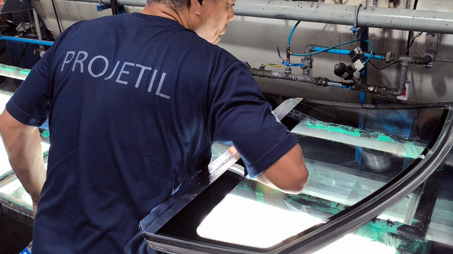 Fabricação de vidro blindado - Inspeção